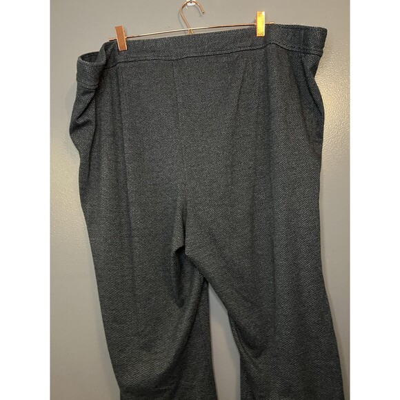 Lane Bryant Pants Womens 26/28 Gray Herringbone Pull On Wide Leg Career - Picture 4 of 7